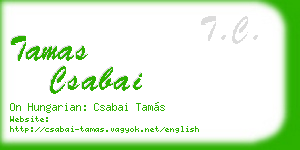 tamas csabai business card